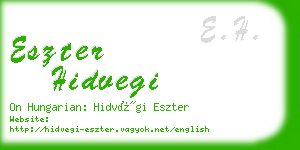 eszter hidvegi business card